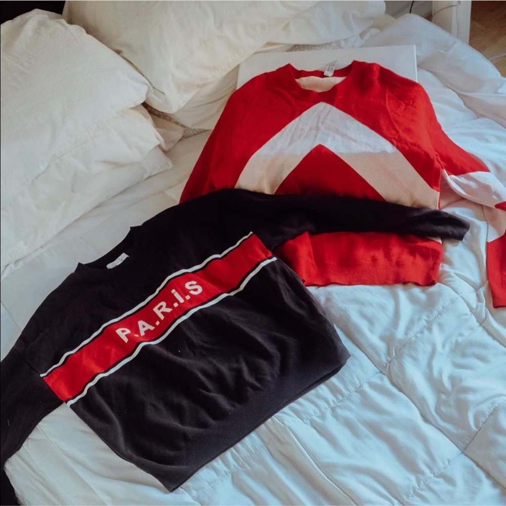 & other stories all red sweater